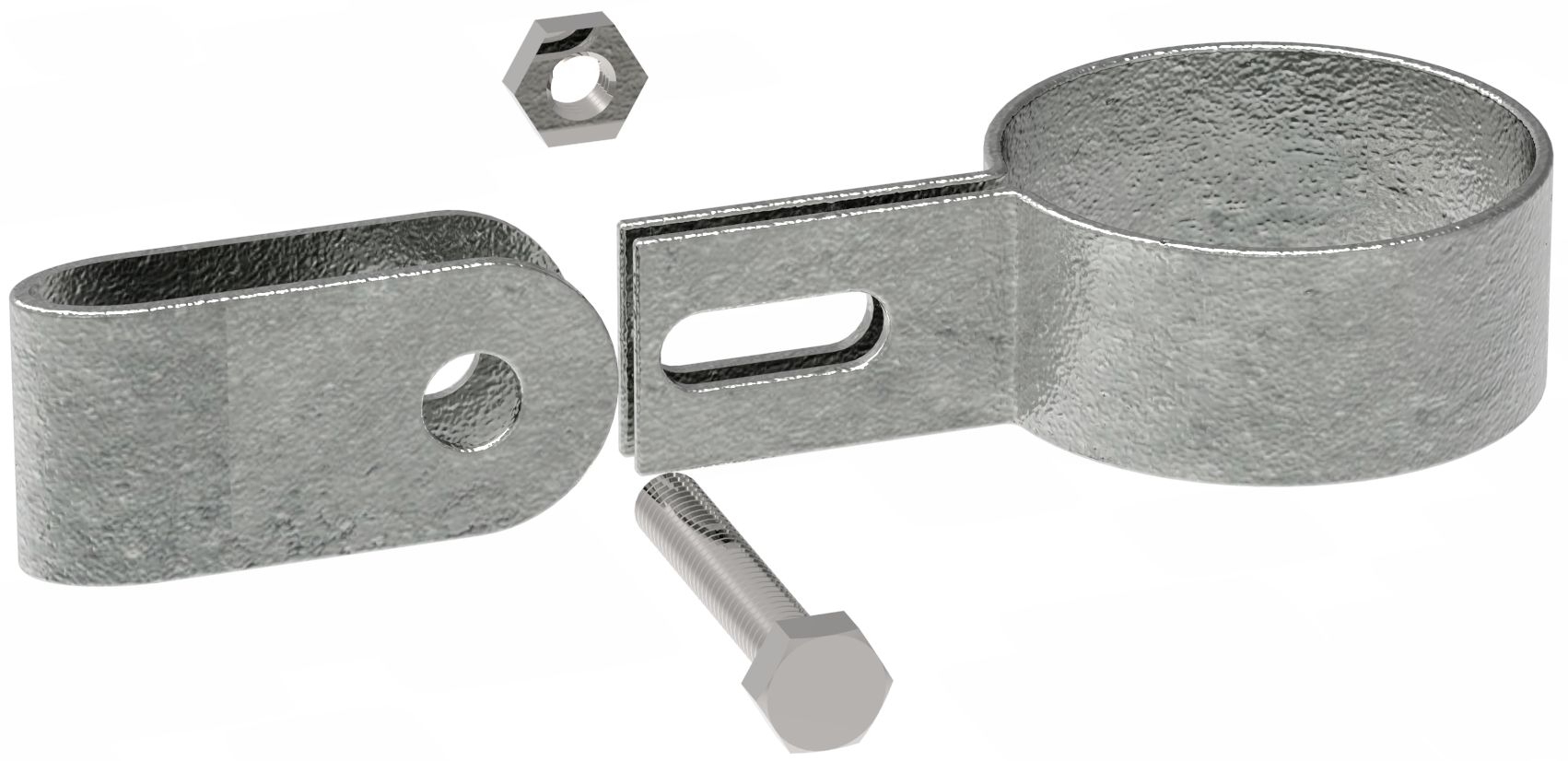 Rohrverbinder - Gitterhalter einfach - 170B34 - 33-7 mm - 1- - Feuerverzinkt u. Elektrogalvanisiert-170B34