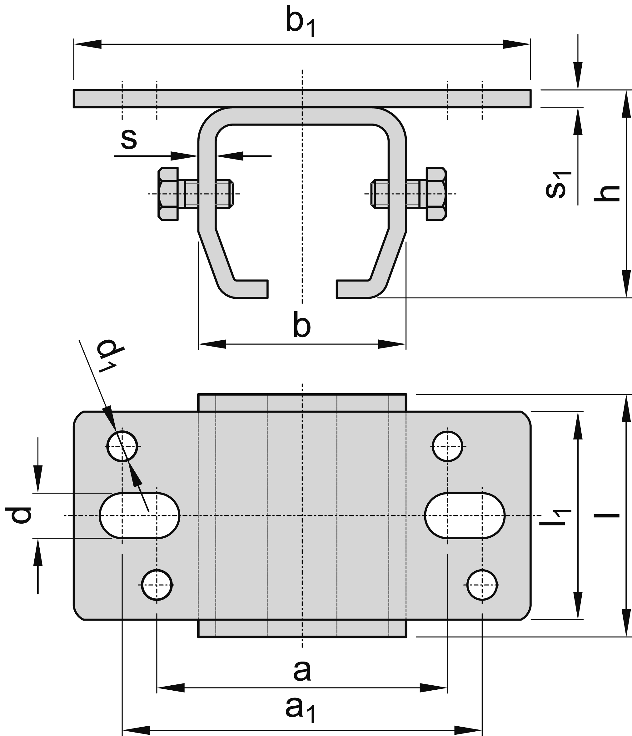 Deckenbefestigung Schiebetor MEA Gr- 1 verzinkt 10333035-60-0048.7