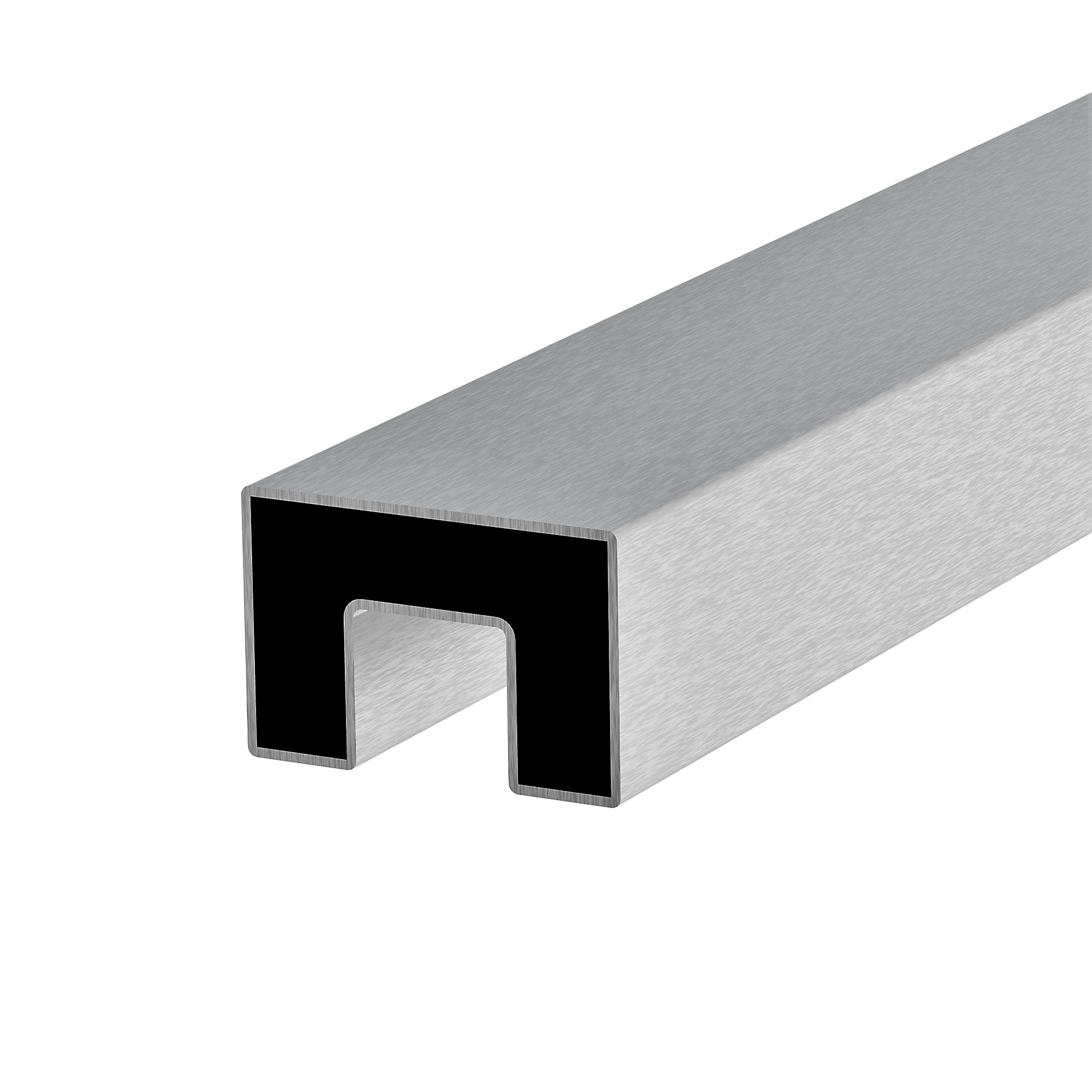 Nutrohr Vierkant Edelstahl V2A 60x40x1-5 mm fuer Glas - LED L=2500 mm-89-11A6925640-A.4