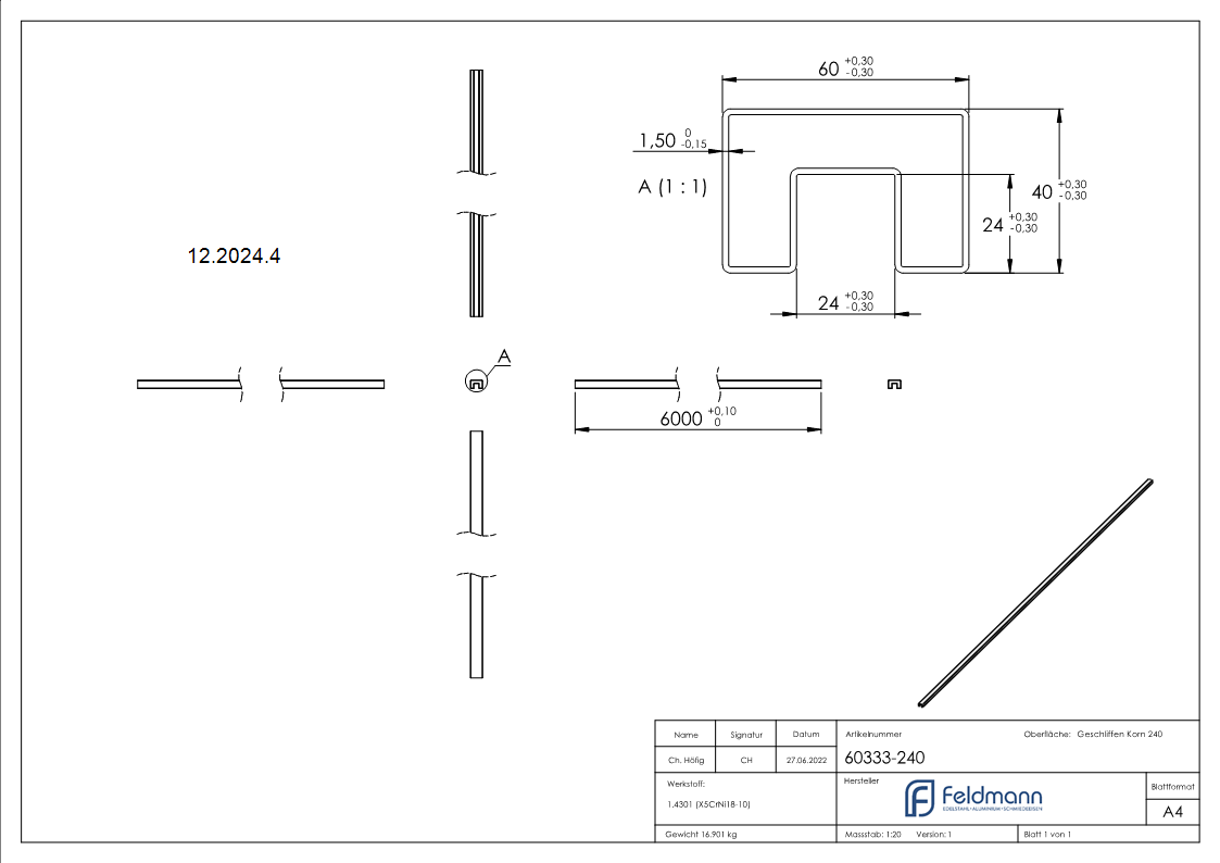 Rechteck-Nutrohr Ø 60 x 40 x 1-5 mm mit Nut 24x24 mm á 6 m-12-2024.4