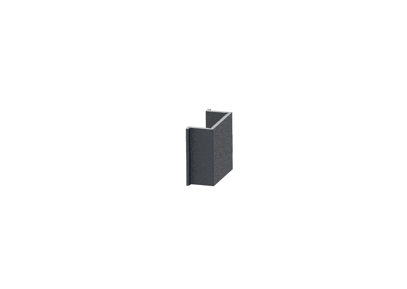 Distanz-Abdeckleiste Aluminium 20x8 mm 20 mm Anthrazit RAL 7016-89-11FGPC20X820R7016-A.4