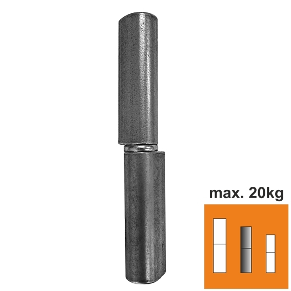 Anschweissband 2-teilig Stahl roh Ø 12 mm L = 80 mm fuer 40 kg Torgewicht-89-11D41180-A.4