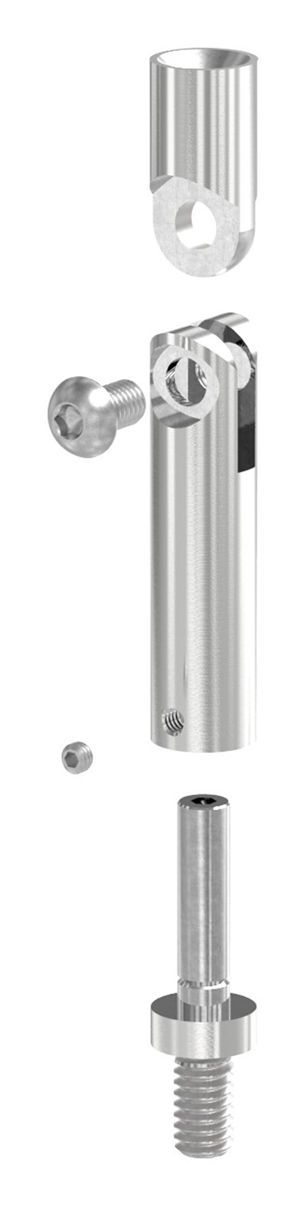 Gelenkstift Edelstahl V2A Ø 14 mm- L 76 mm- mit M8 Aussen- und M6 Innengewinde-88-1150232-240.V