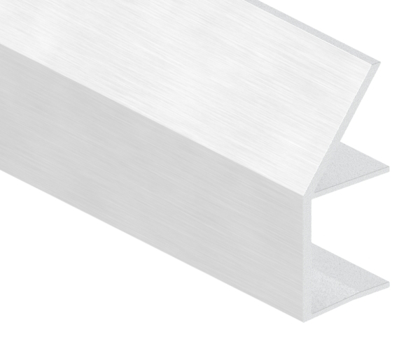 Regenrinne Aluminium fuer Glas 21-52 mm L = 2200 mm eloxiert E4-EV1-88-11VDE-RE-2200.21