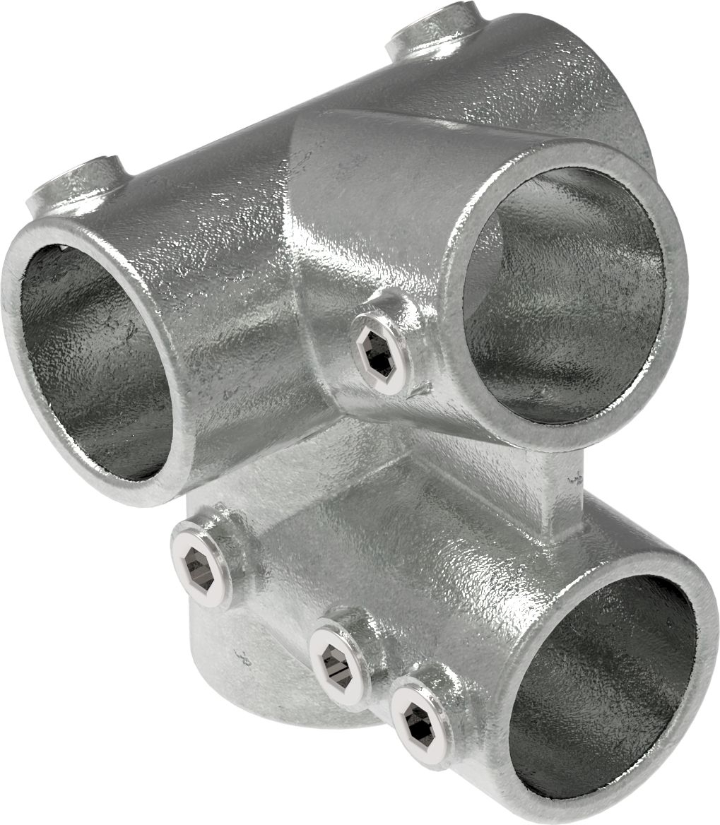Rohrverbinder - Traufenstueck 27-5° - 185C42 - 42-4 mm - 1 1-4- - Feuerverzinkt u. Elektrogalvanisiert-185C42
