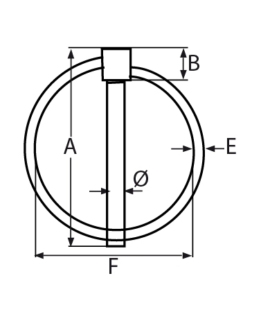 Klappsplint mit Ring V4A 7-4 mm - VPE- 10-66-64-411.8140764790