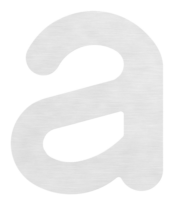 Buchstabe a - d - klein - Masse- 110 mm x 155 mm - V2A-11.8060