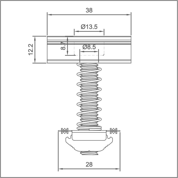 Mittelklemme Edelstahl V2A Aluminium fuer Modulhoehe 30-40 mm schwarz-89-11SOLEIC-A.4