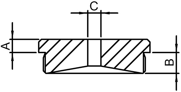 Rohrstopfen fuer Ø 42-4x2-0 mm flach zum Einschlagen V2A-11-5070.4