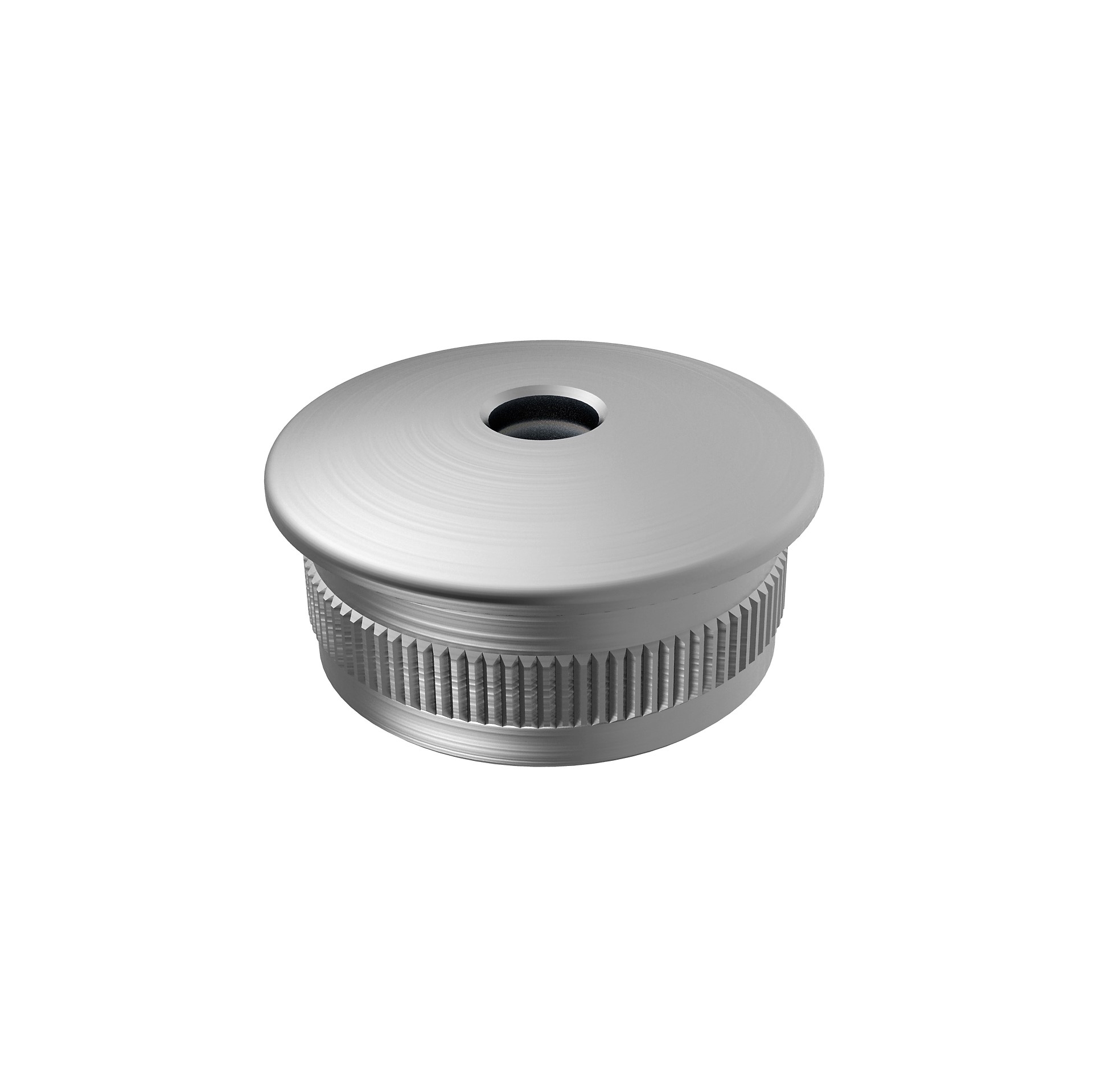 Endkappe Edelstahl AISI 304 fuer Rohr D 42-4x2-0 mm mit Gewinde M8- geschliffen-89-11A5735242R-A.4