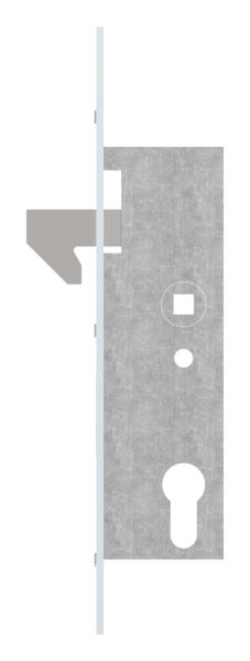 Rohrprofilschloss mit Hakenfalle - Dornmass- 35 mm - Stahl -verzinkt- S235JR-11-3926.7