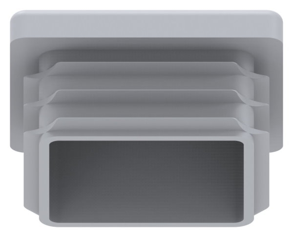 Kunststoffkappe grau fuer Quadratrohr 40x40x3 mm-88-11178-40X40-3.G