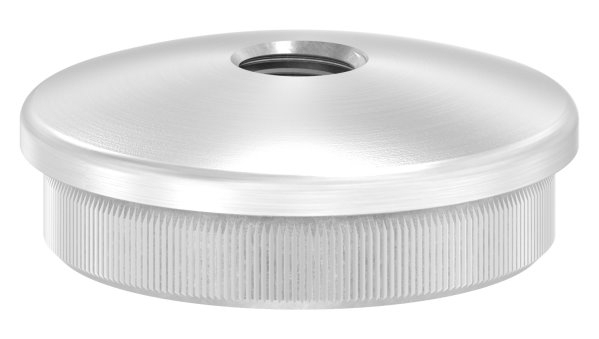 Einsteckkappe V2A fuer Rohr Ø 42-4 mm x 2-0 mm mit M10 Gewinde- gewoelbt-11-5063M10.4