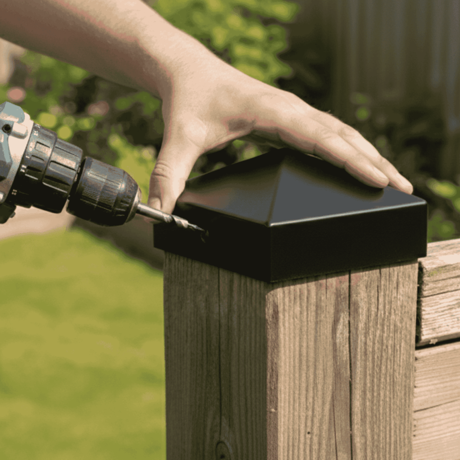 Pfostenkappe 120x120 mm Anthrazit RAL 7016 – 10er Set pulverbeschichtet inkl. Schrauben-60220-120-021