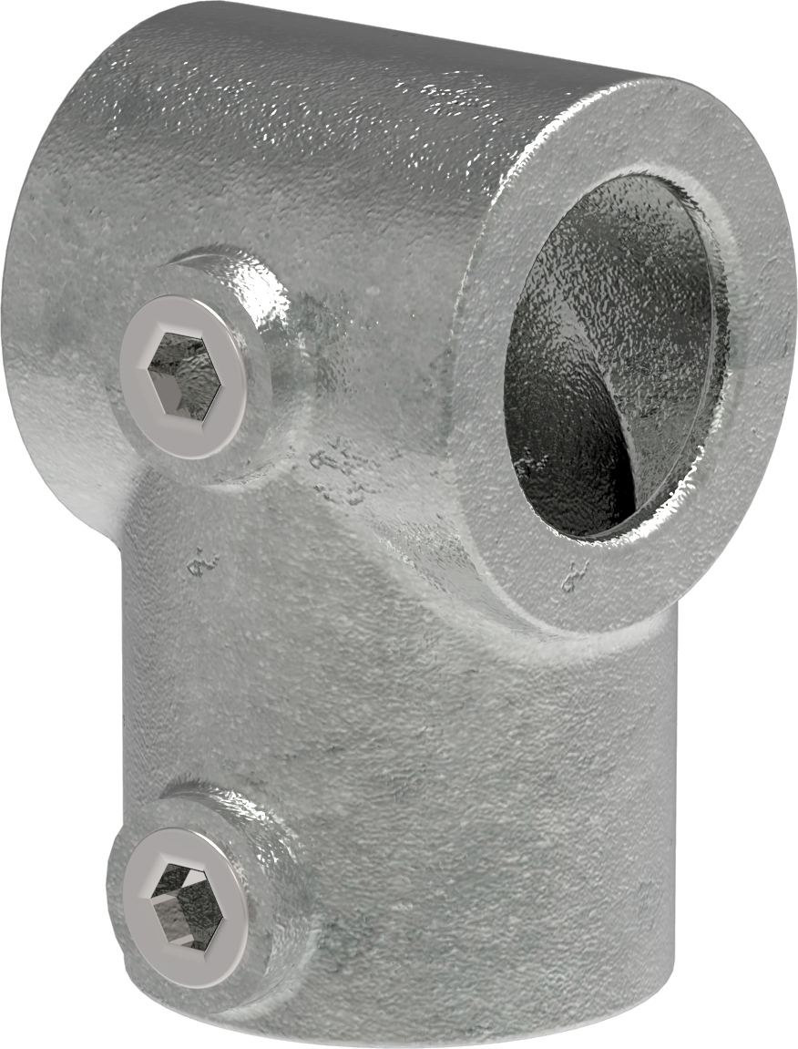 Rohrverbinder - T-Stueck kurz - 101E60-D48 - 60-3 mm; 48-3 mm - 2-; 1 1-2- - Feuerverzinkt u. Elektrogalvanisiert-101E60-D48