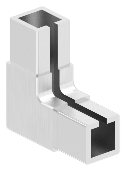 Eckverbinder Edelstahl V2A fuer Klemmprofil 20x20x1-25 mm geschliffen Korn 240-88-1155325.240