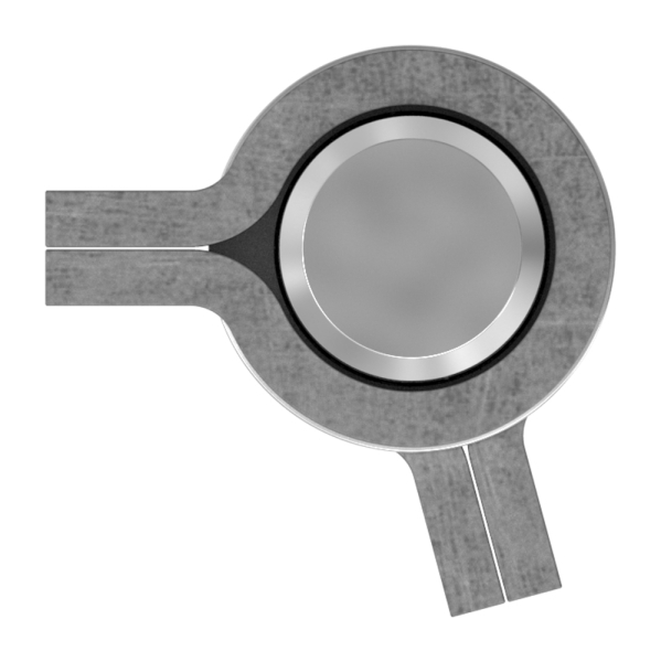 Anschweissband - 2-teilig - Tragkraft- 450kg - massiv - Stahl S235JR- roh-30-3940.8