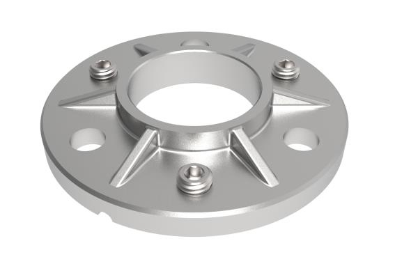 Bodenflansch Edelstahl AISI 304 115x48 mm stellbar-89-11A0943115X48-A.4