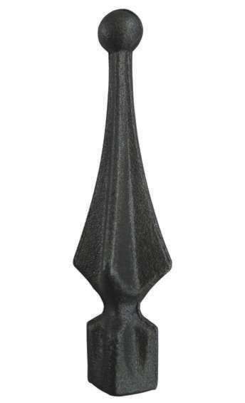 Zaunspitze Stahl geschmiedet  115 mm fuer 17-5×17-5 mm Vierkant roh-89-11E2183115-A.4