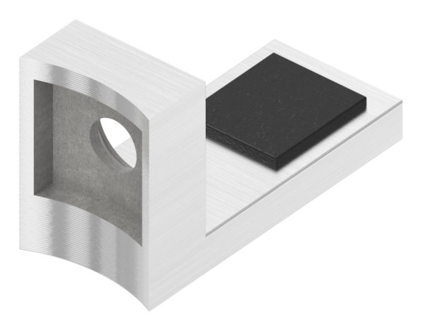 Halteboden mit Anschluss Ø 42-4 mm- V2A - Edelstahl V2A-88-1160501-240.42