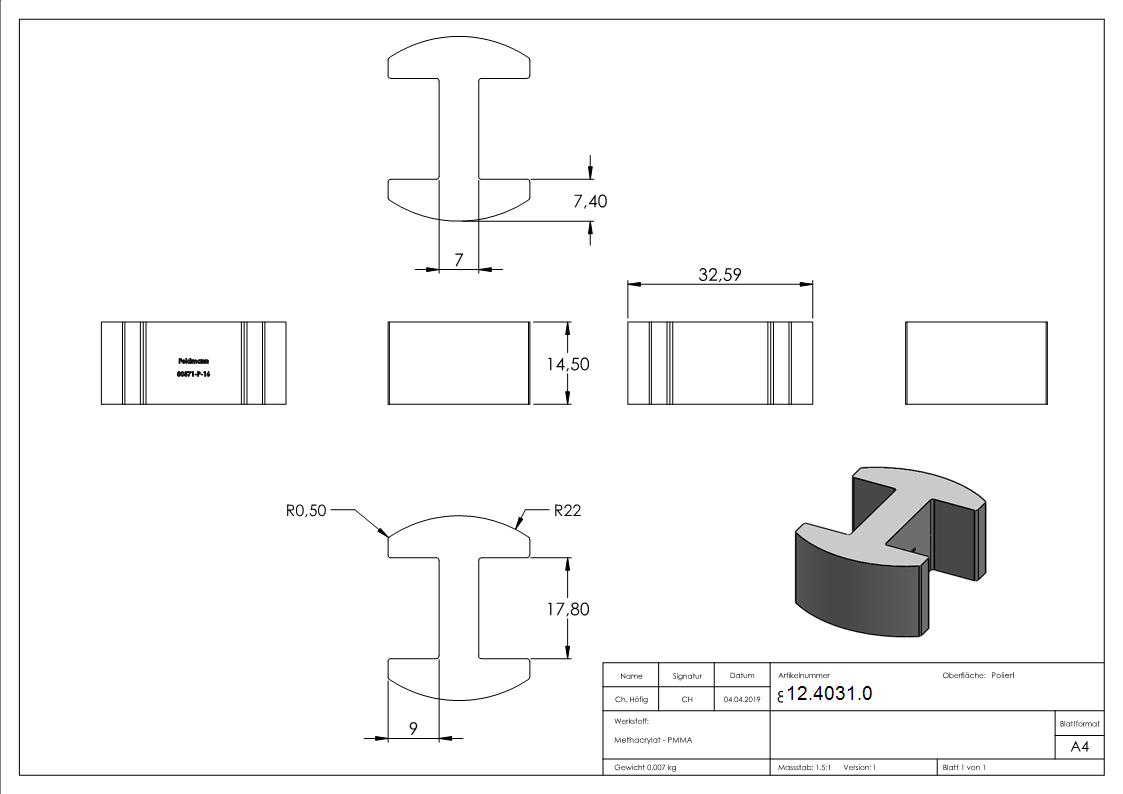 Glasausrichter - fuer Glas- 16-76-17-52 mm - PMMA Kunststoff-12-4031.0