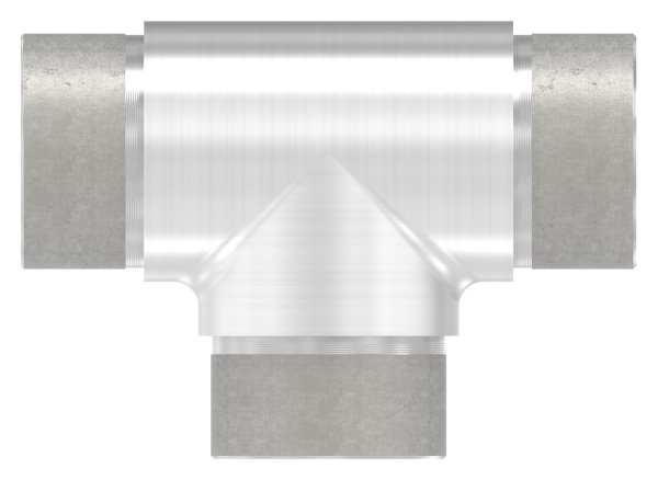 T-Stueck V2A fuer Rohr Ø 42-4 mm 2-0 mm zum Stecken-11-3676.4