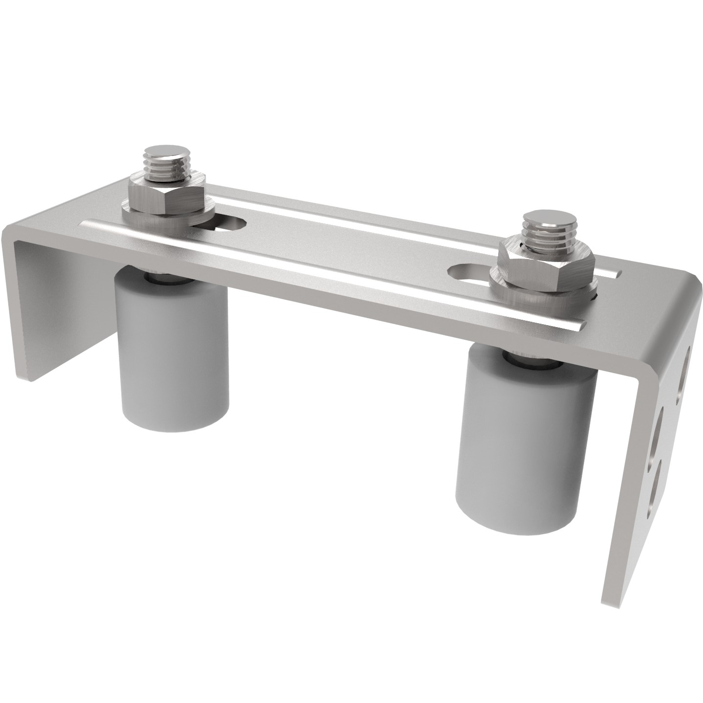 Obere Torfuehrung mit 2 Rollen Edelstahl V2A 164x57x60 mm verstellbar-89-11H8122S-A.4