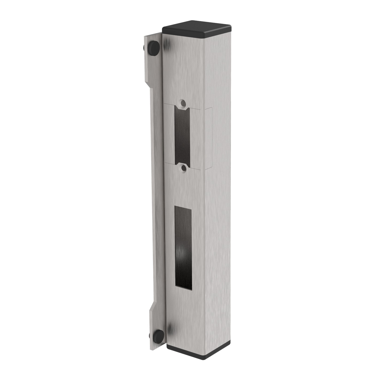 Toranschlag Edelstahl AISI 304 40x40 mm fuer Elektromagnetschloss geschliffen-89-11B86140X40-A.4