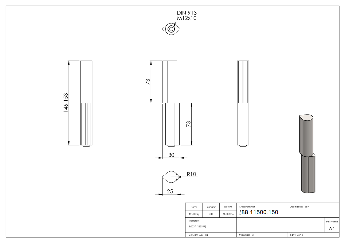 Anschweissband Stahl 2-teilig 7 mm verstellbar-88-11500.150