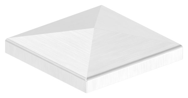 Pfostenkappe Edelstahl fuer Vierkantrohr- 80x80 mm geschliffen V2A-11-2554.4
