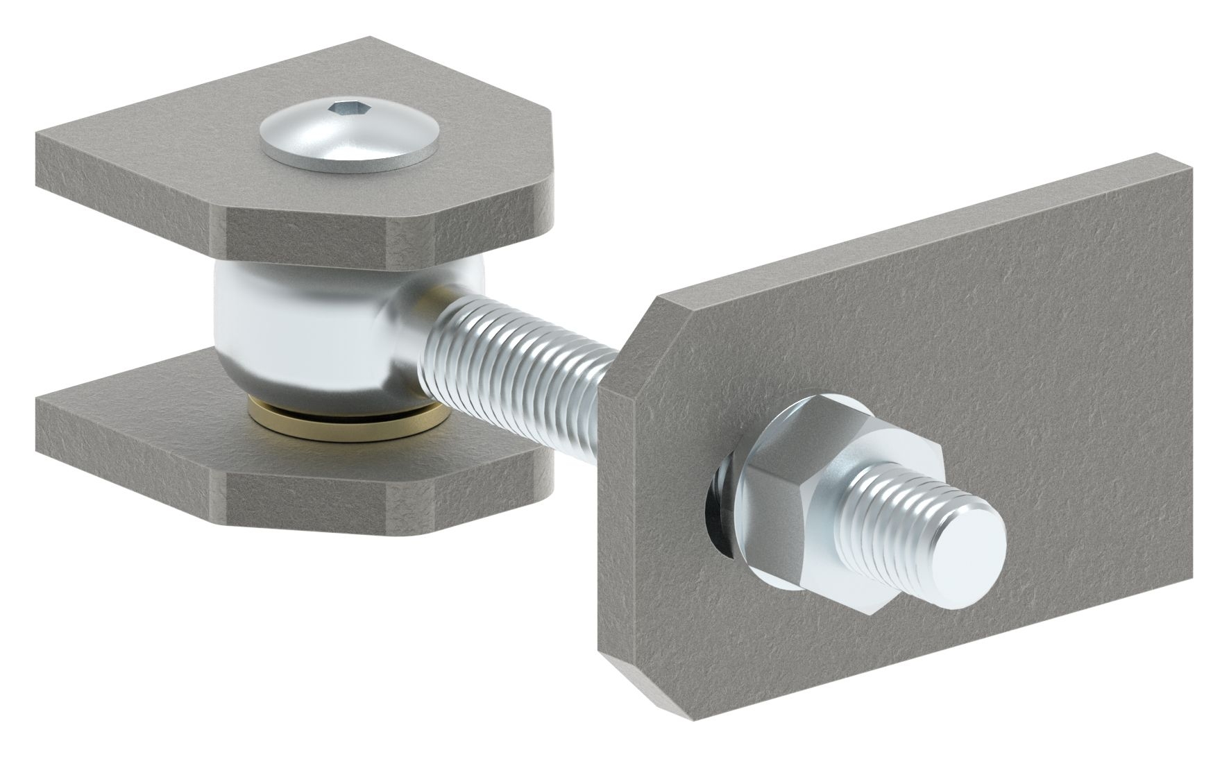 Door hinge with slotted plate