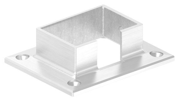 Wandbefestigung Edelstahl V2A fuer Nutrohr 60 x 40 mm mit 4 gesenkten Bohrungen Ø 5-5 mm-88-1160377.240