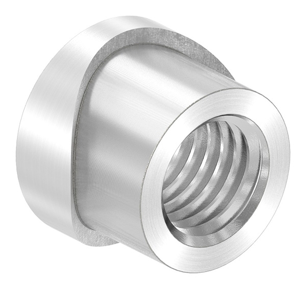 Gewindehuelse Edelstahl V2A Ø 26-9 mm M12 geschliffen-88-1151350-240.27