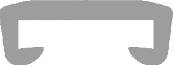 Kunststoffhandlauf fuer 40 x 8mm- verkehrsgrau- 25 Meter-88-11C408.004