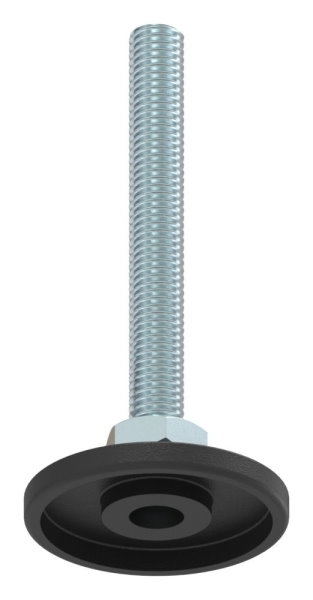 Stellfuss Kunststoff-Stahl Fuss-Ø 48 mm M10x80 mm mit Innensechskant-88-11190-M1080.48