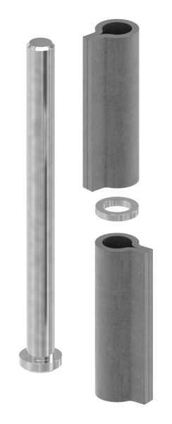 Anschweissband - 2-teilig - Tragkraft- 350kg - Stahl S235JR- roh-30-3933.8