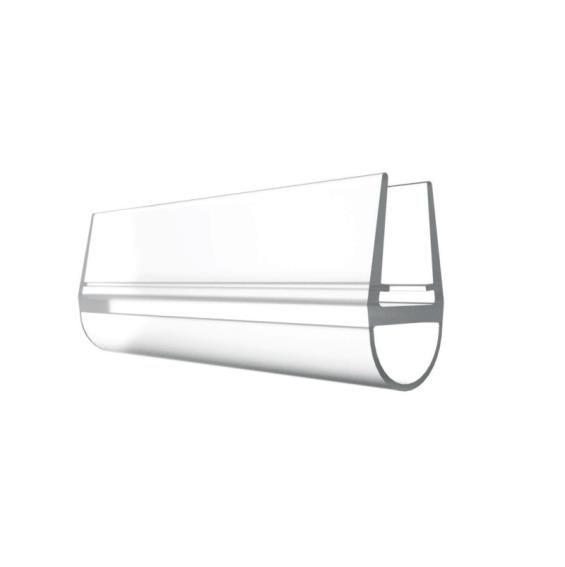 Dichtungsleiste fuer Glastuer- 6-8mm Glasstaerke- Kunststoff- 2500mm Laenge-89-11GSPVCDT108-A.4