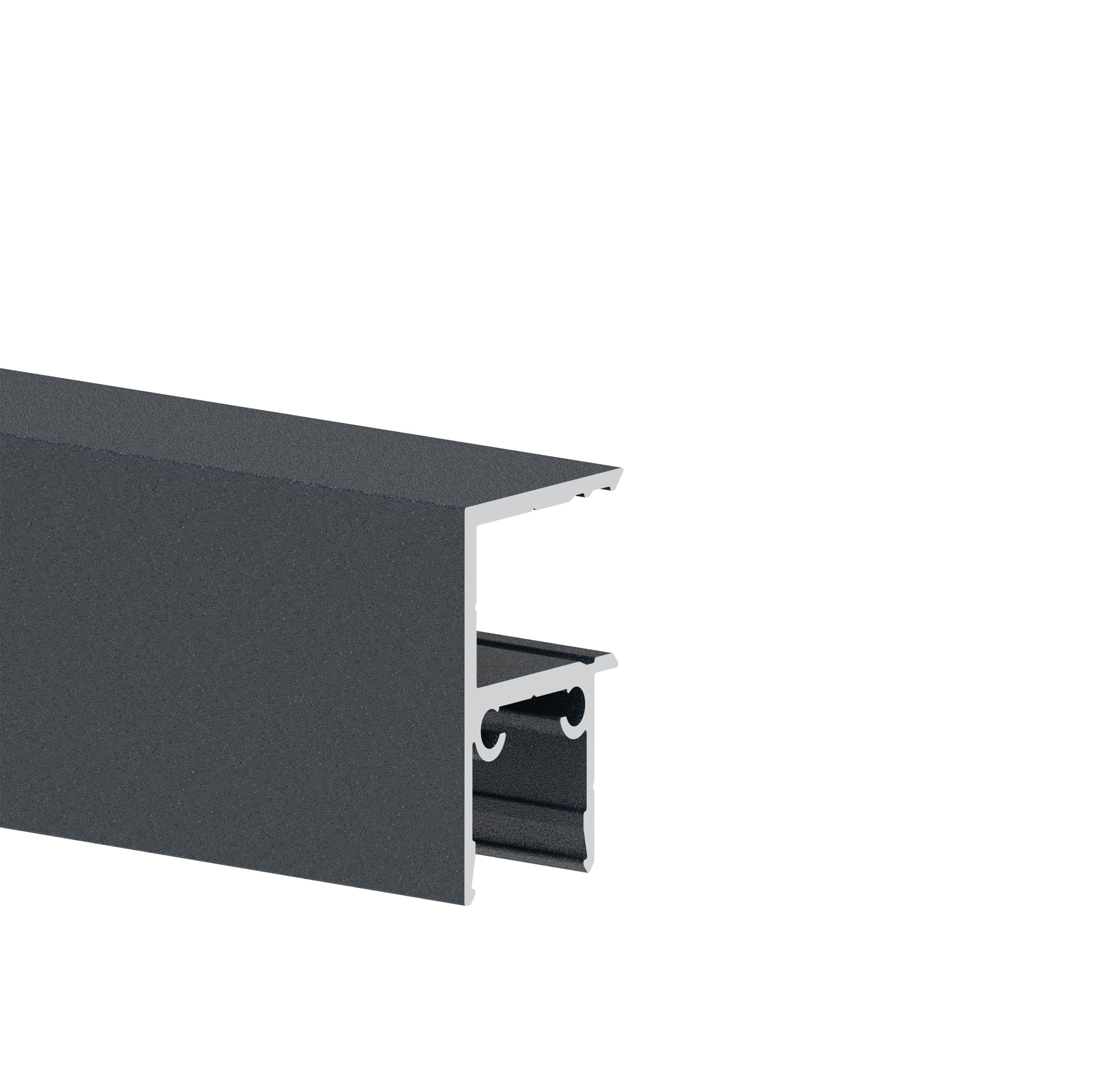 Zaunadapter Aluminium 6000 mm Anthrazit RAL 7016 fuer Glas- - 20 mm Fuellungen-89-11FGAS20G6000R7016-A.4