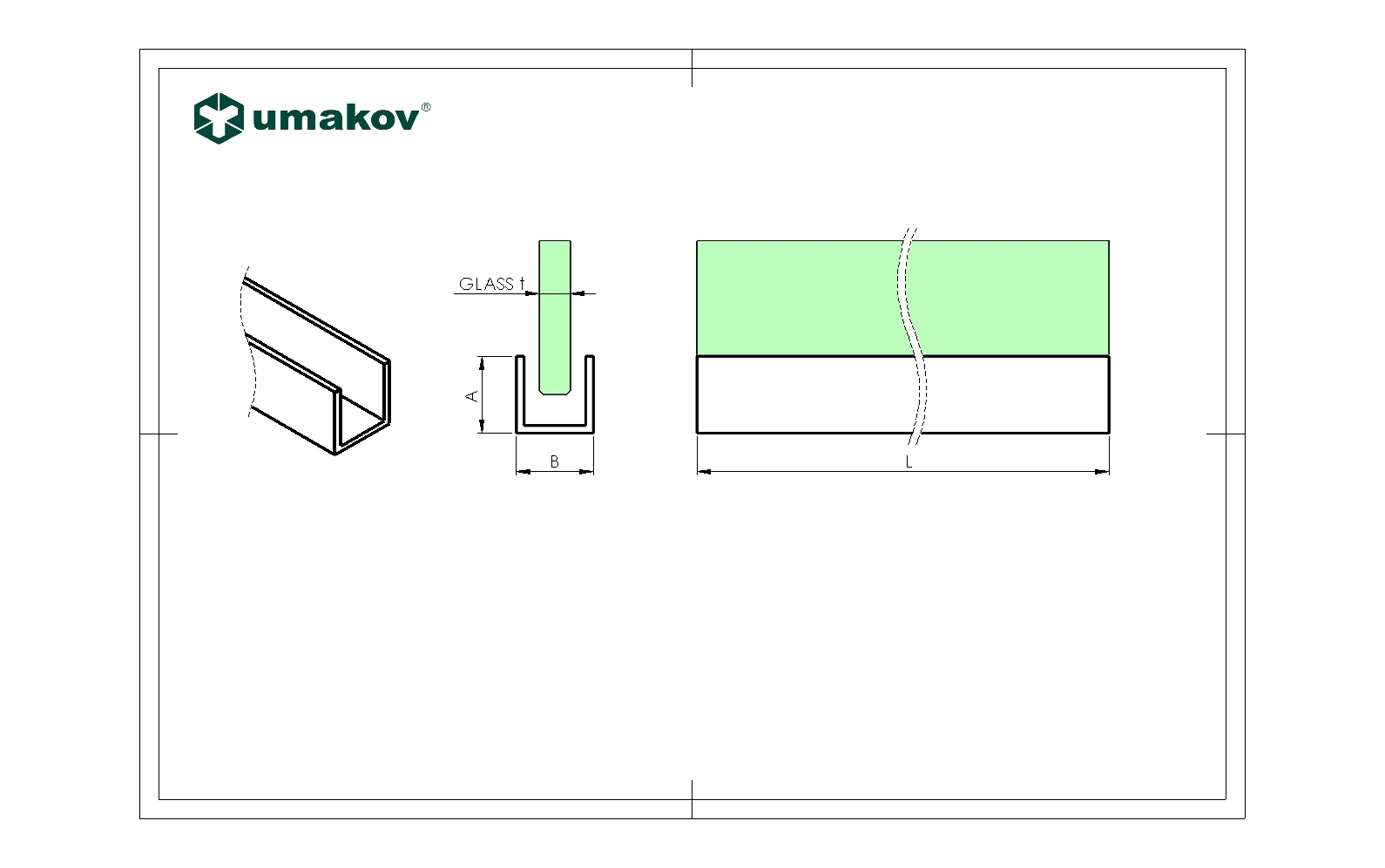 U-Profil Aluminium 20 x 12 x 2-0 mm fuer 8 mm Glas L=3000 mm Edelstahloptik-89-11GSALZP2012PCR-A.4