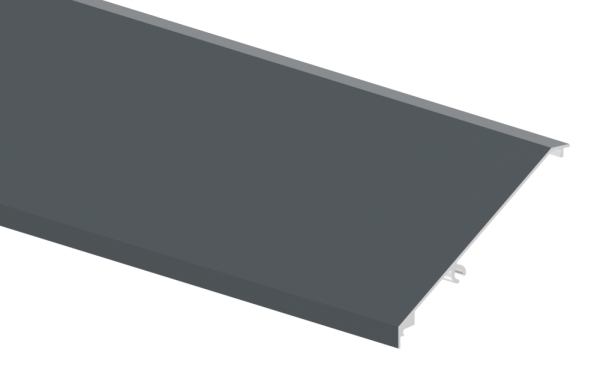 Abdeckprofil Aluminium L = 2205 mm pulverbeschichtet RAL 7016 fuer Vordach-88-11VDE-AB-2200.7016