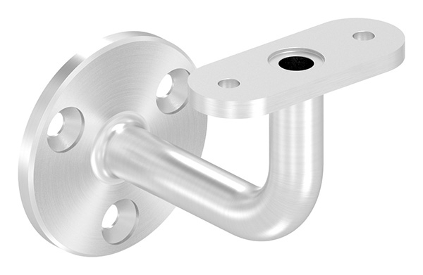 Handlaufhalter V2A Ronde Ø 60x5 mm- Wandabstand 75 mm- Kabeldurchfuehrung fuer LED-88-1150218-240.00