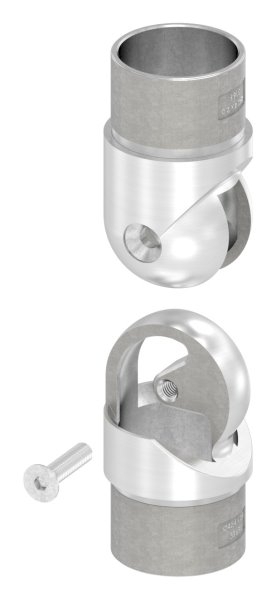 Gelenkstueck hohl fuer Kabeldurchfuehrung- Passend fuer Rohr 42-4 x 2-0mm-88-1156255-320.V4A