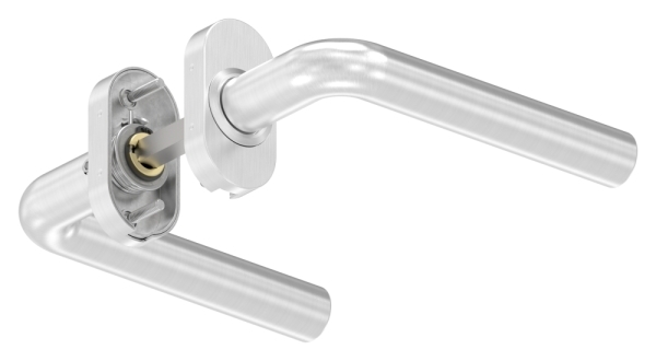 Tuerdruecker-Paar- ein Druecker feststehend- V2A - Rechts-88-11205-VA-F.R