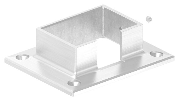 Wandbefestigung Edelstahl V2A fuer Nutrohr 60 x 40 mm mit 4 gesenkten Bohrungen Ø 5-5 mm-88-1160377.240