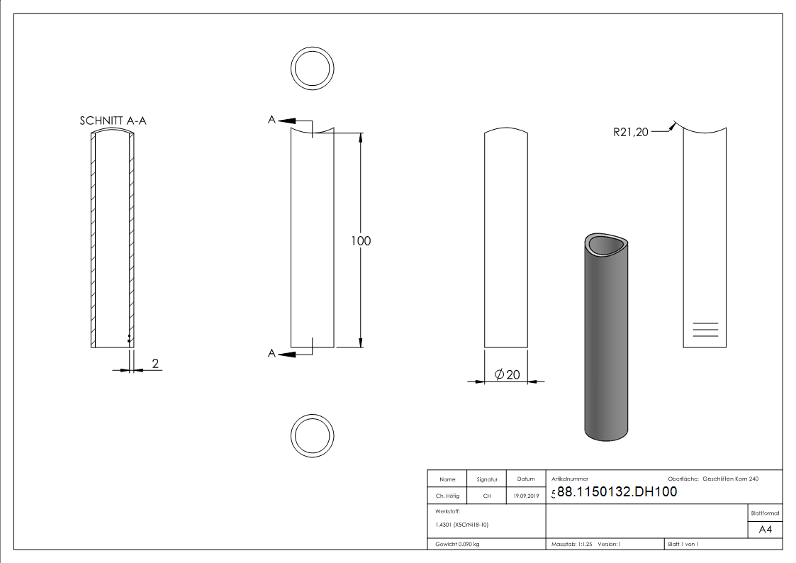 Distanzhuelse- Laenge- 100mm-88-1150132.DH100