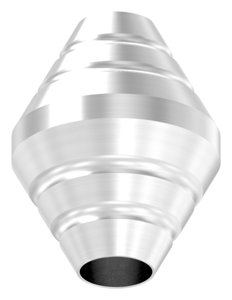 Zierhuelse Edelstahl V2A fuer Rund Ø 12-0 mm geschliffen Korn 240 zum Einkleben-88-1150463.240