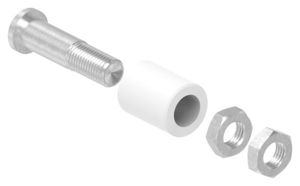 Fuehrungsrolle Nylon Edelstahl V2A Ø 30 x 40 mm Gewinde M16-88-11230-30.VA