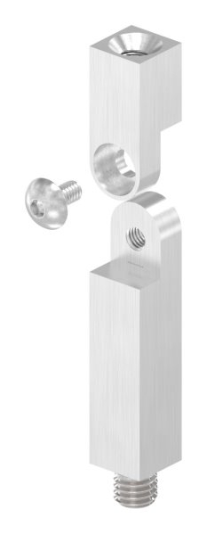 Vierkant Edelstahl Traegerstift Ø 12x12 mm mit Gelenk- Aussen- und Innengewinde V2A-12-2165.4