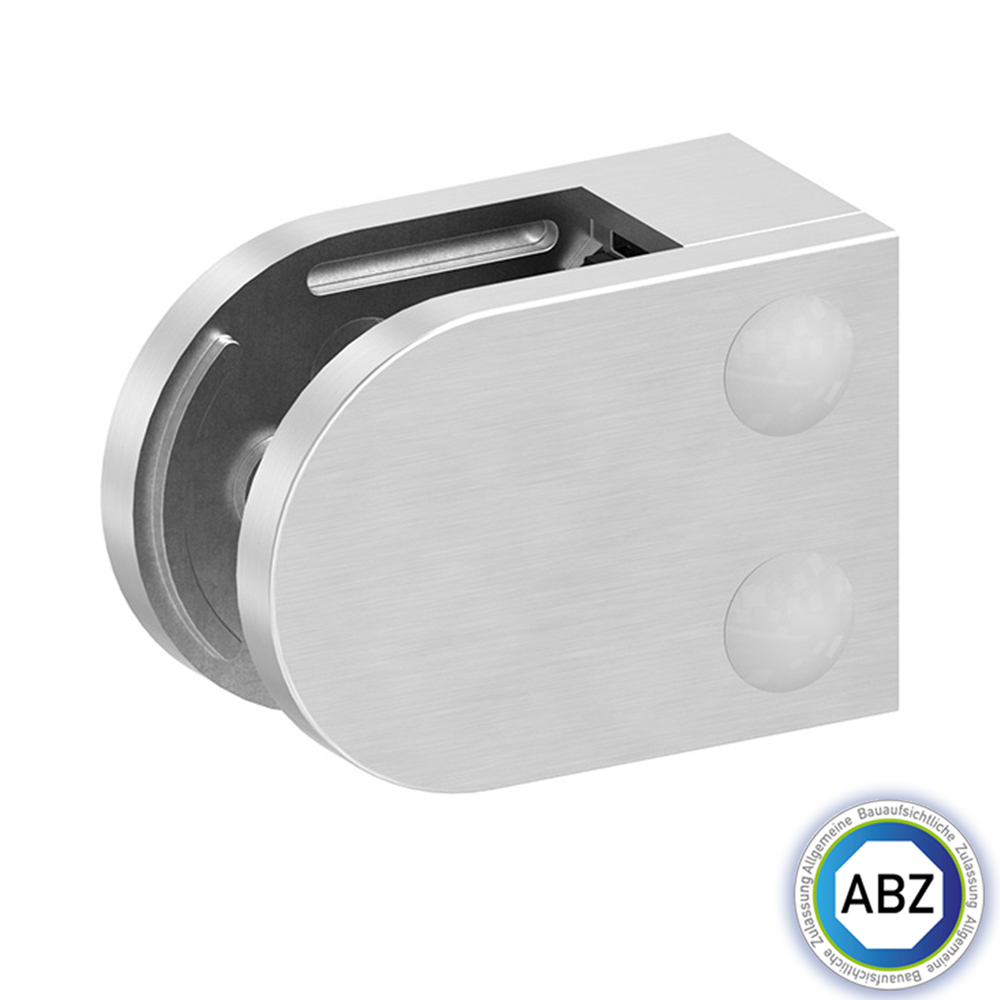 Glasklemme - mit ABZ Zulassung - Masse- 63x45x30 mm - verschiedene Anschluesse - V2A - V4A - Zink - Edel- Optik-GLASKLEMME-F-38-60-4.11
