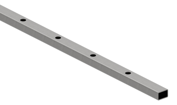 Rechteckrohr Stahl roh 30x20x2 mm L- 3000 mm Bohrung Ø 12 mm Lochabstand 120 mm-88-1169900.120